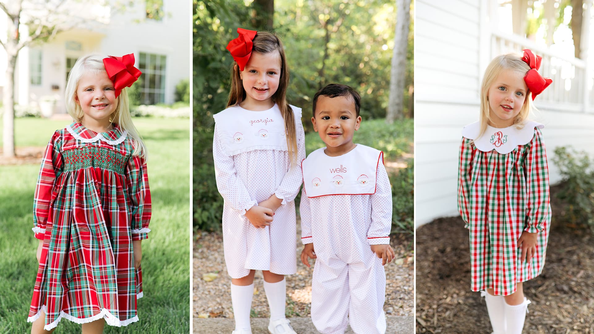 smocked christmas pajamas