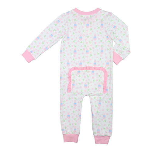 Pink Knit Bunny Zipper Pajamas - Cecil and Lou