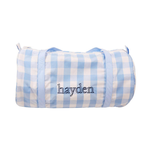 Blue Check Duffel Bag Cecil and Lou