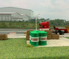 1/32 Scale Green & White Oil Barrels 4 Pack
