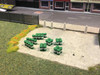 N Gauge Green and White Oil Barrels...32 pack