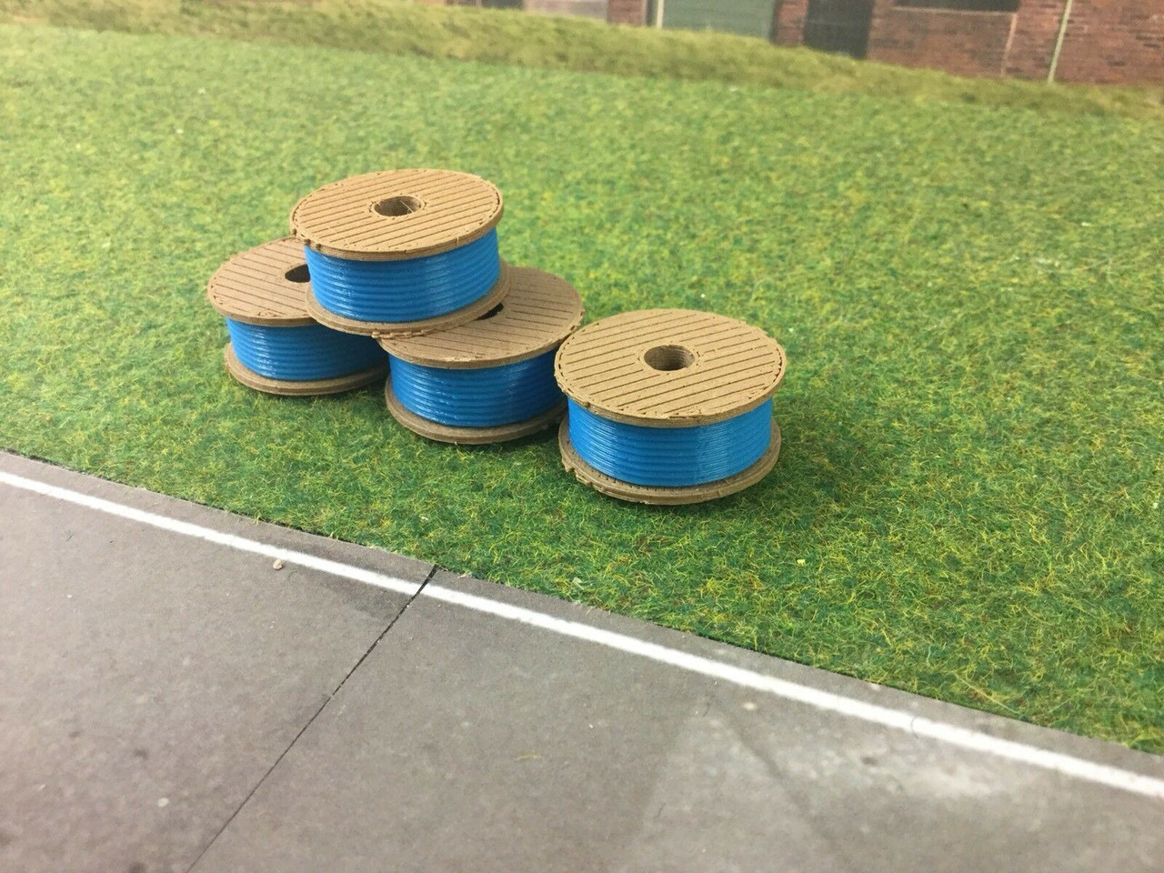 1:76  Cable Drums  Blue 4 pkt