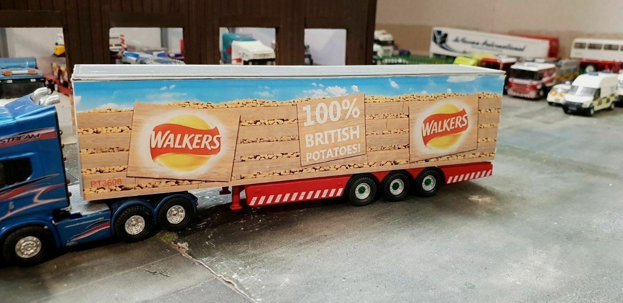 1:76 Walkers Crisps Decals for Oxford Diecast Box Trailer