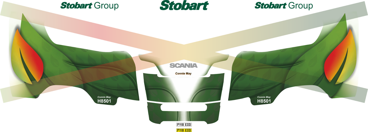 1:50 scale Stobart Biomass Decals for Next Gen Scania R series