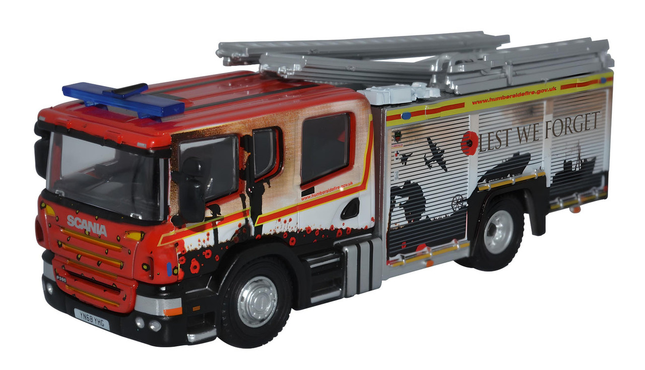 1:76 Oxford Diecast Scania Pump LadderHumberside Fire and rescue
