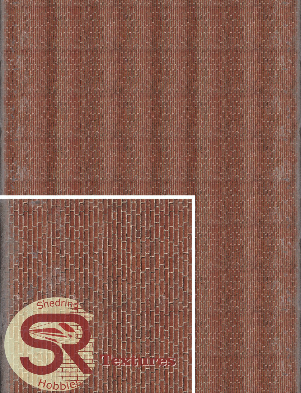 1:76 Aged Brown Brick texture sheets 6pk