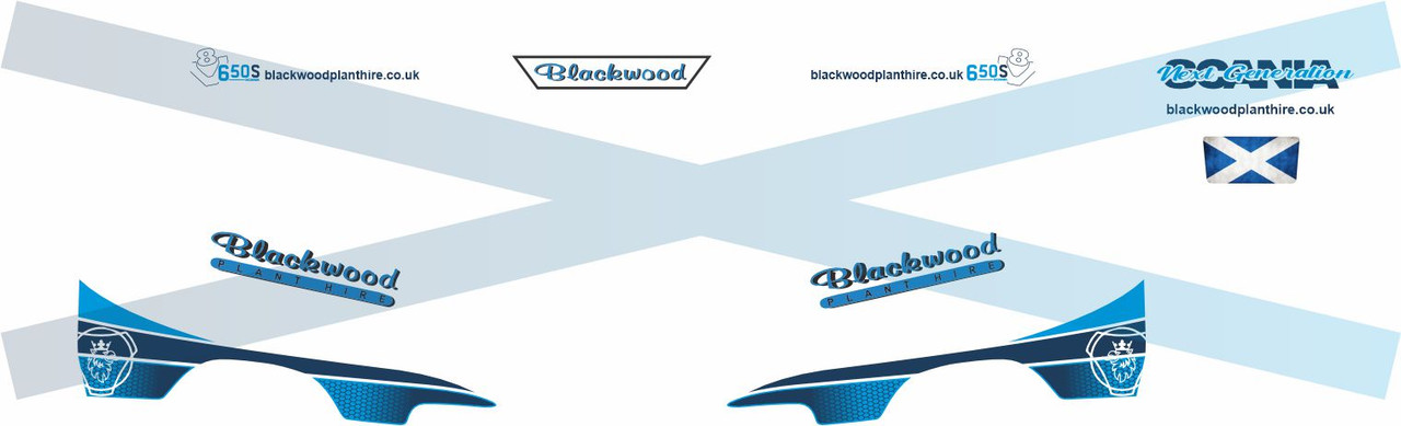 1:76 Blackwood 650S Decals for oxford diecast Scania S
