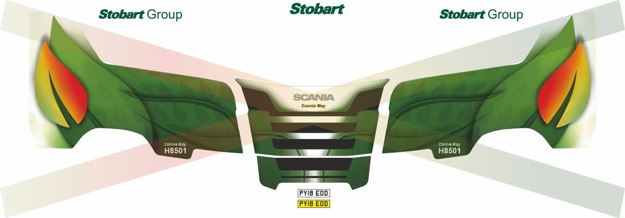 1.76 Stobart Biomass Decals for Oxford Diecast R series Scania