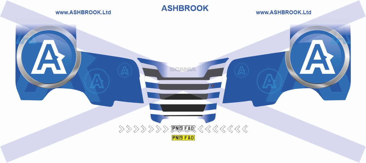 1.76 Ashbrook Decals for Oxford Diecast R series Scania