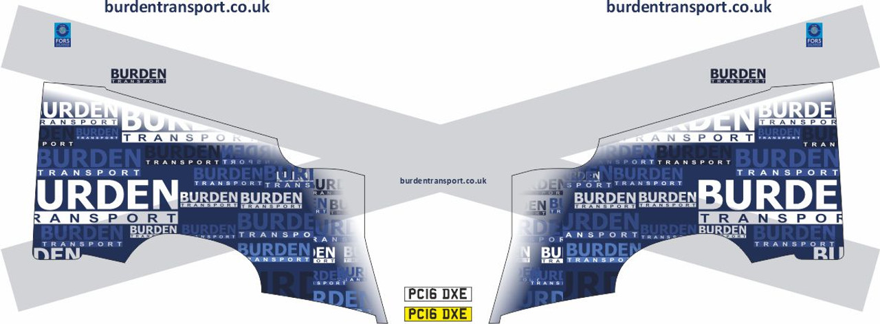 1.76 Burden Transport Decals for Oxford Diecast Volvo FH16