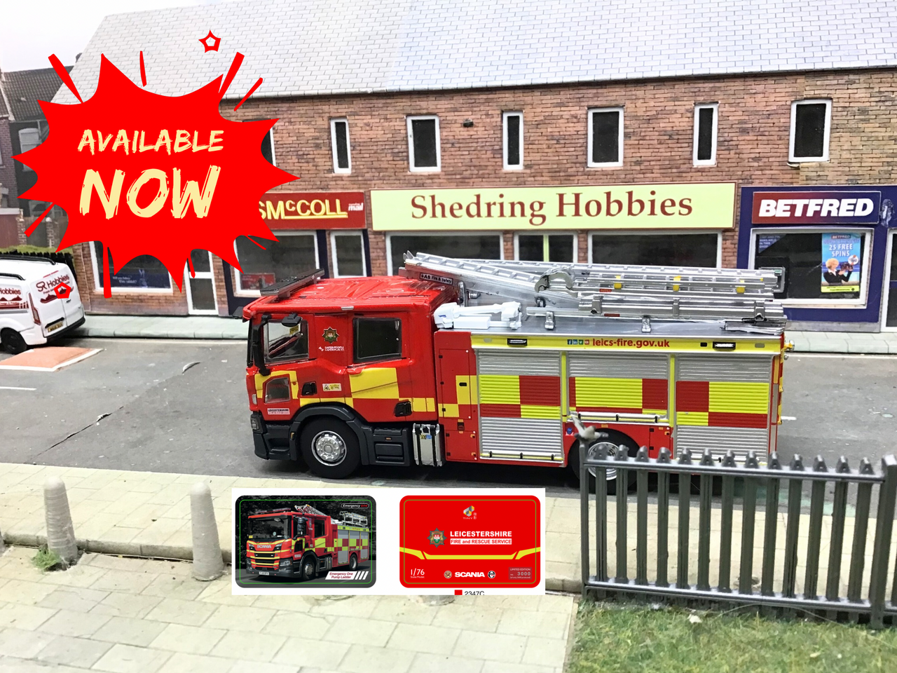 1/76 Scania New Gen Emergency One Pump Ladder - Leicestershire Fire & Rescue