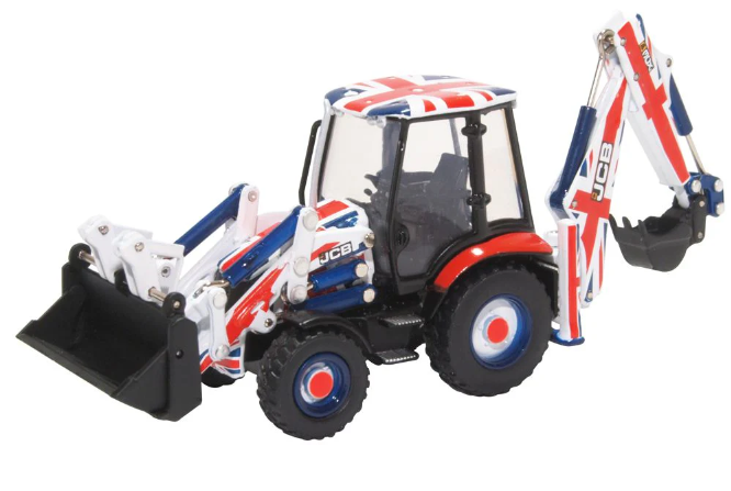 1/76 Oxford Diecast JCB 3CX Eco Backhoe Loader Union Jack Livery