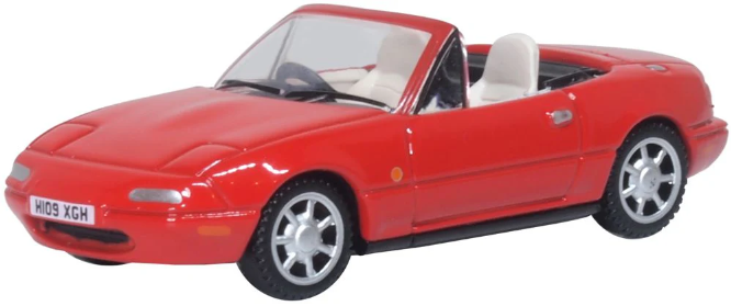1:76 Oxford Diecast Mazda MX5 Mk1 (open) Classic Red