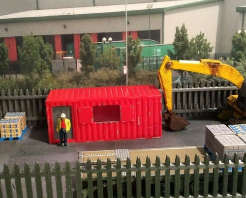 1/76  Site container Office/canteen (red)