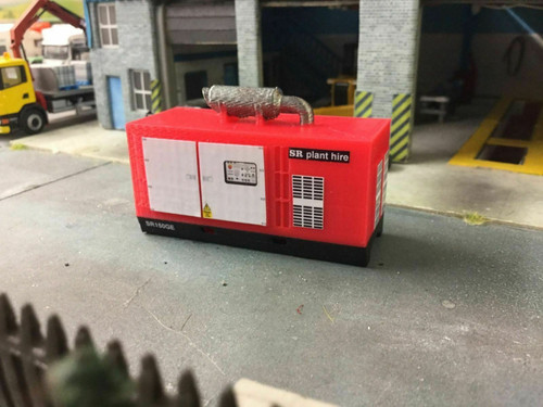 1:76 3D Printed Large Generator  & Decals (Red)