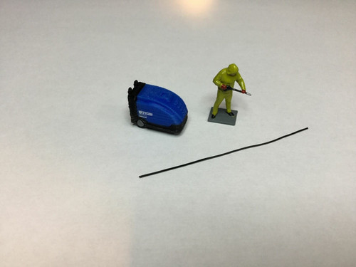 1:76 Scale Power washer with Hand painted Figure(Blue)