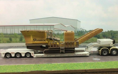 1/50 yellow rock crusher trailer load