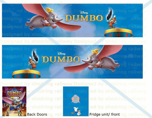 1:76 Code3 Dumbo Decals For Oxford diecast Box Trailer