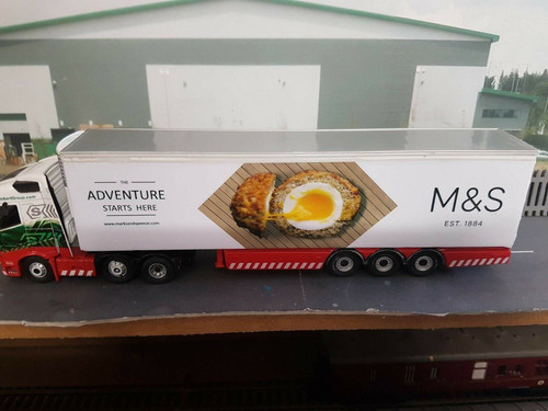 1/76 Code3 M&S Scotch egg decals For Oxford diecast Box Trailer