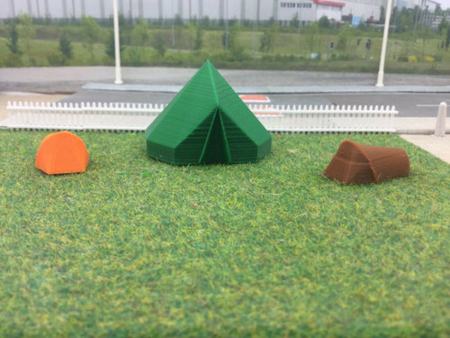 1/76 Camping Tents 3 pack, 3d Printed (type2)