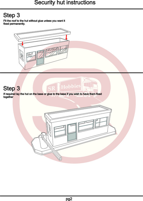 1:76 Scale Security barrier hut/ Gate house