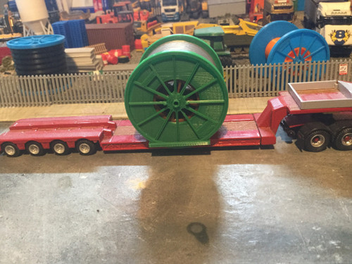 1x 1:76 scale 3D printed Large Coil Drum trailer load