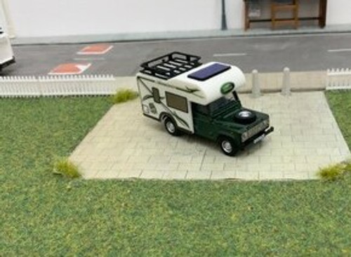 1/76 Scale Code 3 Oxford diecast Land Rover Defender Motorhome (green) 1/76 Scale Code 3 Oxford diecast Land Rover Defender Motorhome (green)