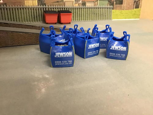 1:50 Scale, 3D Printed Jewson Ton Bag With Load x 6 pkt
