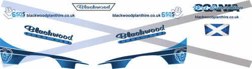 1:50 scale Blackwood Plant Hire 650S Decals for Next Gen Scania S Series