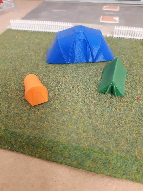 1:76 Camping tents 3 pack, 3d Printed (Type 3)