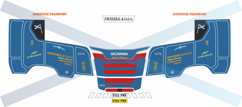 1.76 P.McKerral Decals for Oxford Diecast R series Scania