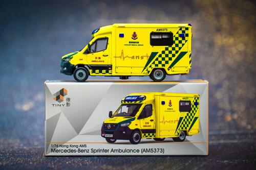 1/76 Tiny Diecast MERCEDES-BENZ Sprinter Ambulance (AM5373) Hong Kong AMS 1/76 Tiny Diecast MERCEDES-BENZ Sprinter Ambulance (AM5373) Hong Kong AMS