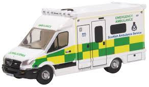 1;148 Oxford Diecast Mercedes Ambulance Scottish Ambulance Service NMA004