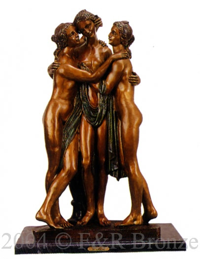 327 Three Graces Bronze Sculpture by Terrione