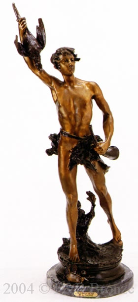 382 Victorious Archer Bronze Sculpture by Goudez