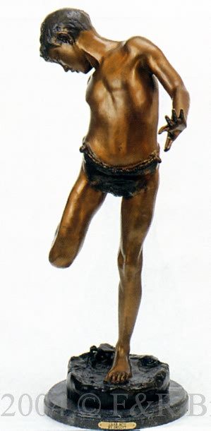 434 Crab Boy Bronze Sculpture by DeLott