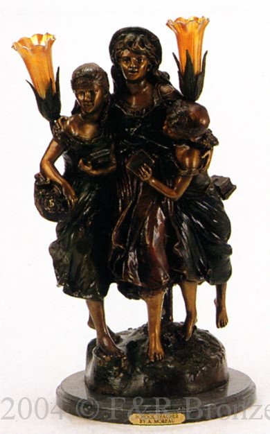 571 School Teacher Lamp by Auguste Moreau
