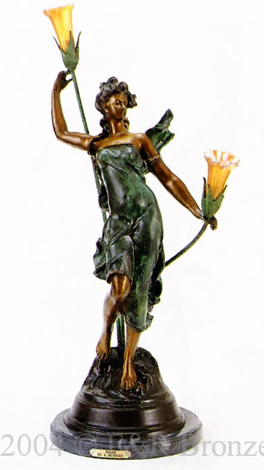 572 Diane Lamp by Auguste Moreau
