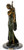  284 Standing Girl With Peacock Bronze Sculpture by Michael S.