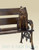 808 Girl With Cat On Bench- Bronze Sculpture