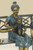 801 Mother & Children on Bench- Bronze Sculpture