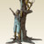 798 Three Boys With Squirrel On Tree- Bronze Sculpture