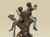 794 Three Boys and Two Girls On Tree- Bronze Sculpture