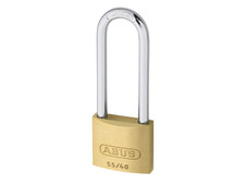 ABUS 55/40mm Brass Padlock 63mm Long Shackle