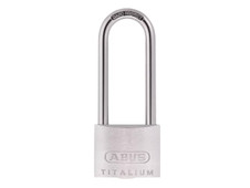 ABUS 80TI/40mm TITALIUM Padlock 63mm Long Shackle Carded