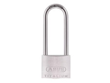 ABUS 64TI/50mm TITALIUM Padlock 80mm Long Shackle Keyed Alike KA6511