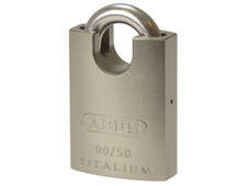 ABUS 90RK/50mm TITALIUM Padlock Closed Shackle Keyed Alike 2745