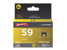 Arrow A591188BL T59 Insulated Staples Black 6 x 8mm (Box 300)