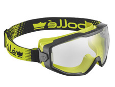 Bolle Safety SPECTN10W Spectrum Platinum Clear Vented Safety Googles, Black/Yellow