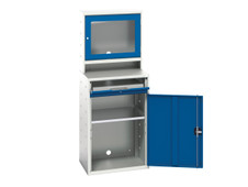 Bott 16928001.11 Verso Computer Cupboard 650 x 550 x 1650mm Gentian Blue